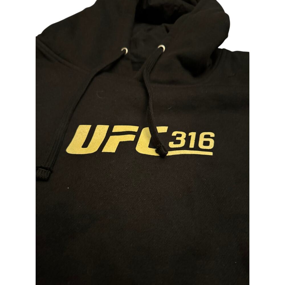 UFC 316 Hoodie Pullover Men's Sweatshirt Size 3XL Color Black NWOT